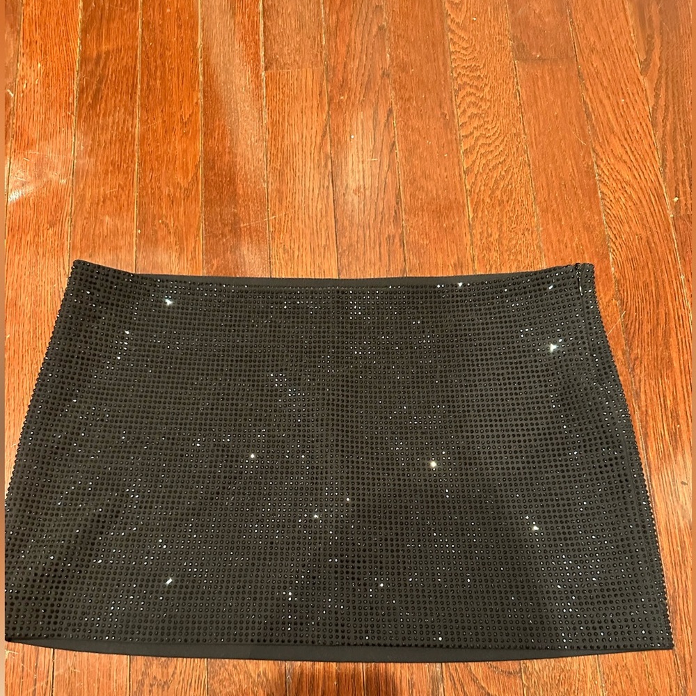 Zara Size medium rhinestone black skirt